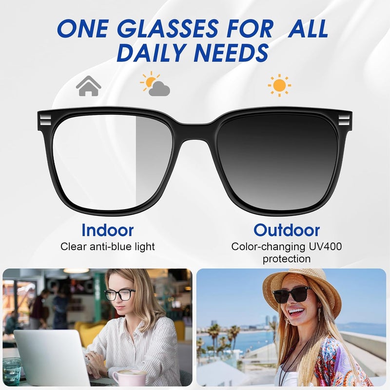 LVTEL Smart Glasses - Anti Blue Light & Photochromic Bluetooth Sunglasses, UV Protection, Hands-Free Calls & Audio, Voice Assistant for Men/Women - Image 3
